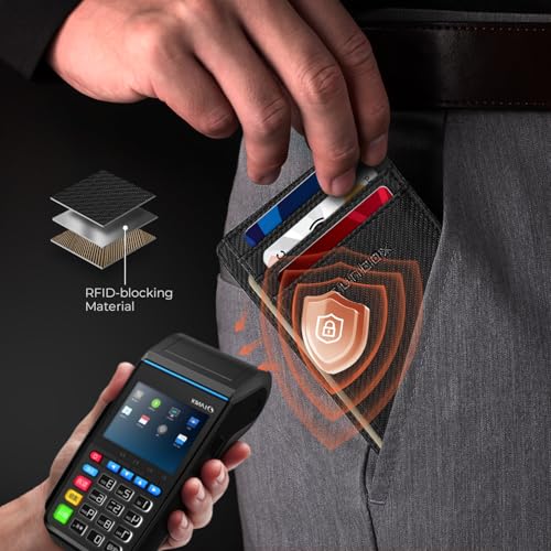 Image of RUNBOX Slim Minimalist Front Pocket RFID Blocking Leather Wallets for Men and Women Card Holder Wallets Gifts for men