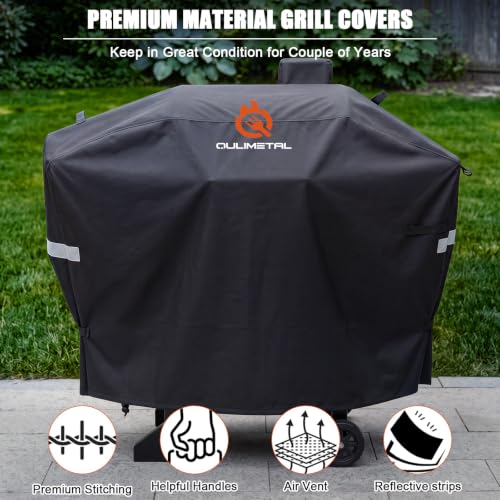 Image of QuliMetal Pellet Grill Cover for Camp Chef DLX 24,Woodwind 24 Series | 600D Premium Smoker Cover Waterproof Heavy Duty for Camp Chef Woodwind 24 /Pro 24,PG24,PG24WWSB,SmokePro SG24