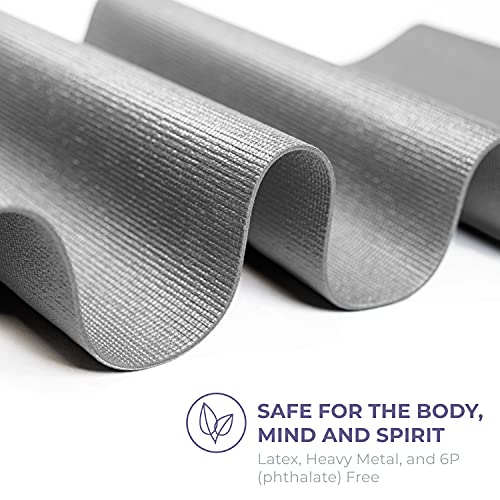 Sunshine Yoga Voyage Yoga Mats - Wholesale 10 Pack - (72" X 24" X 5Mm) - Easy To Clean - Anti-Tear - Thick - Studio Performance (Cool Gray) #TOP1