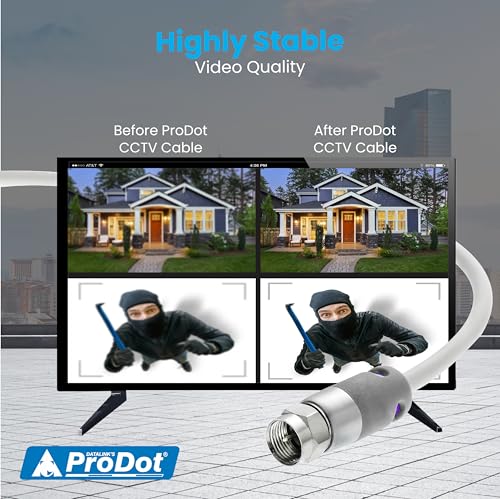 Image of ProDot Premium 90 Meter Copper 3+1 CCTV Cable I A+ Quality Audio + Video Quality in All Weather -5 to 50