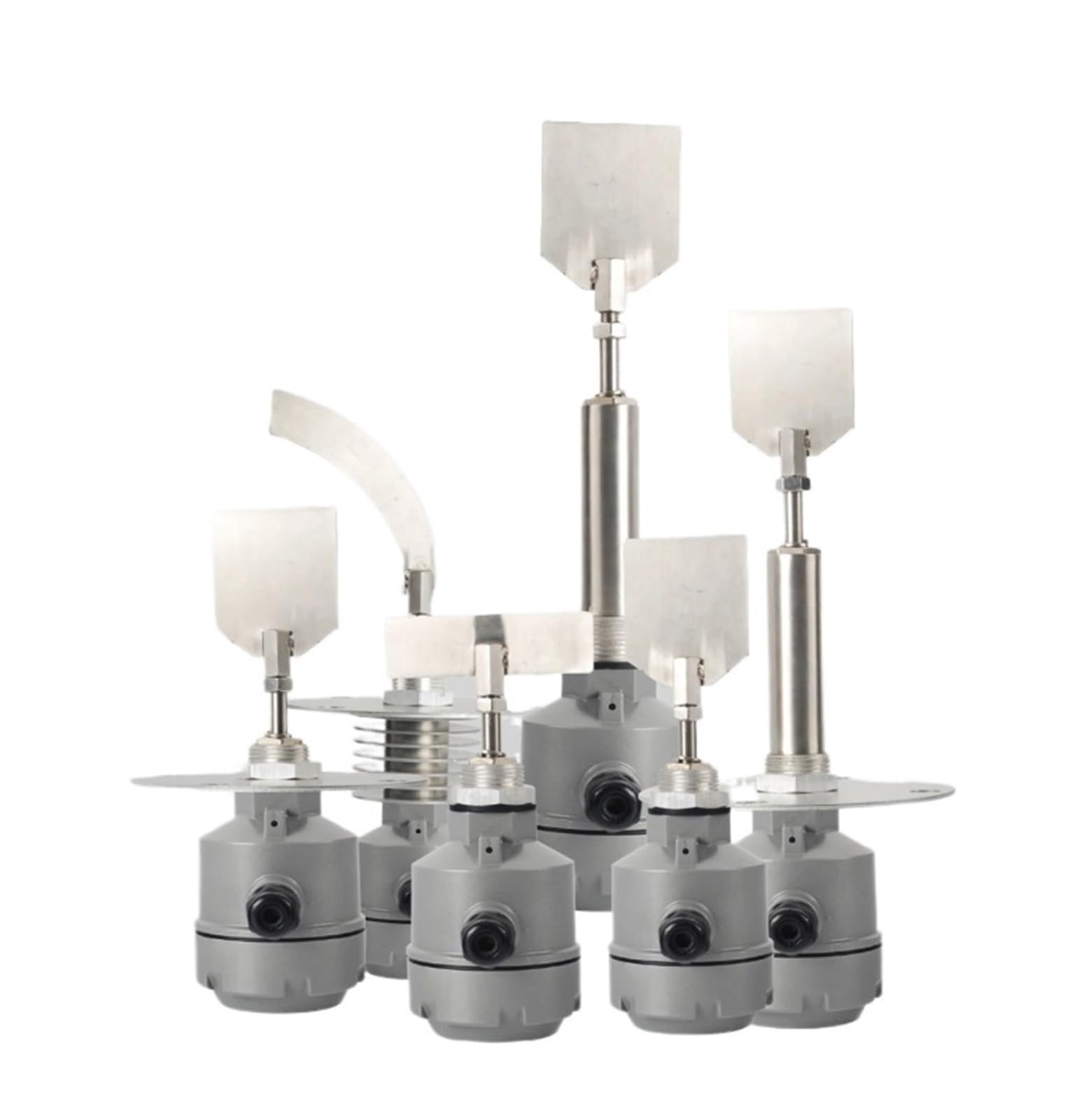 Rotationspaddel-Füllstandsensor Drehpaddel-Füllstandsschalter, 24 V, 110 V, 220 V, Pulvertrichter, Silobehälter, Füllstandssensor, Feststoff-Massenanzeigeschalter(B Blade,AC220V)