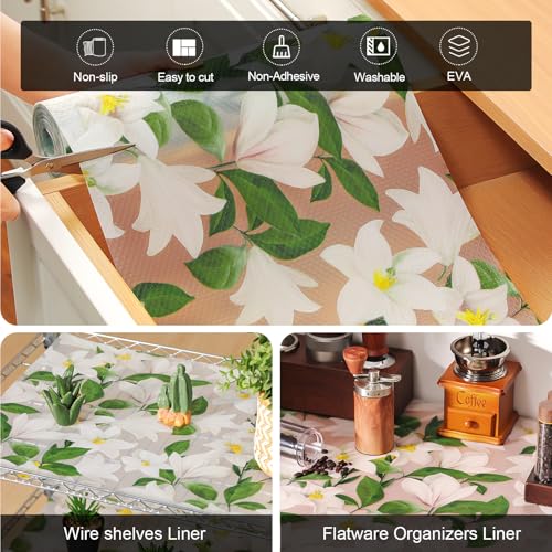 Image of Cooyes Shelf Liner - Premium Non-Adhesive Cabinet & Drawer Liner for Kitchen - Waterproof Shelf Paper with Modern Pattern - Durable EVA Cabinet Mat - Easy to Cut (12 inch W x 120 inch L)