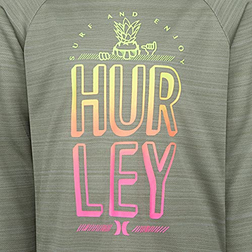 Image of Hurley boys Long Sleeve Soft Basic Cloud Slub T-shirt and Shorts 2-piece Outfit Set