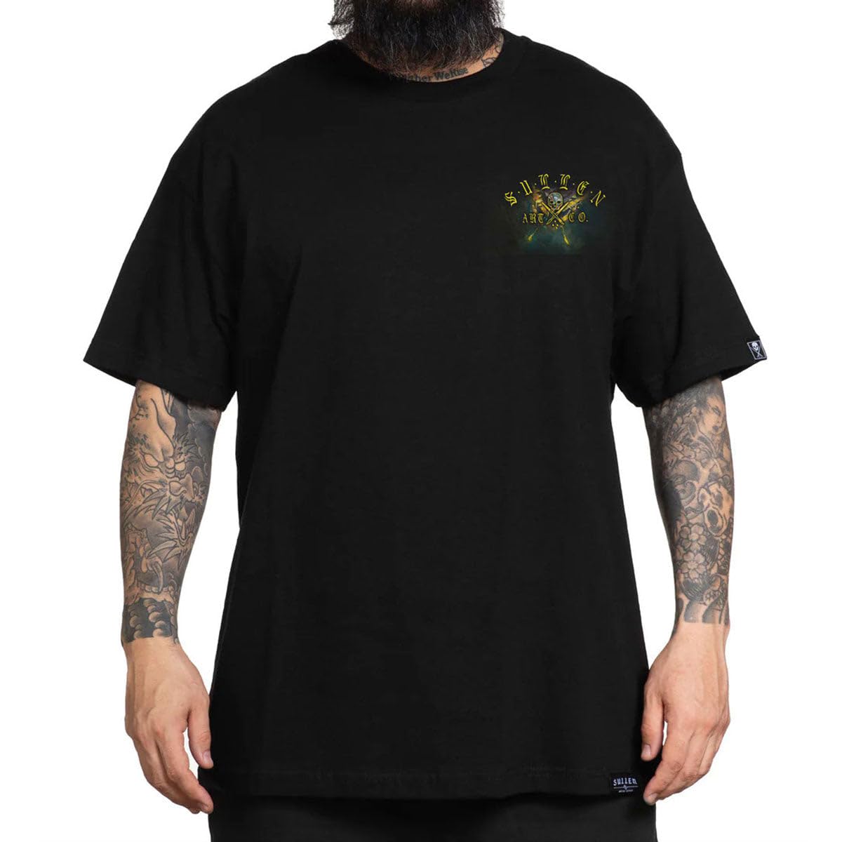 SullenSullen Men's Mish Skull Artist Series Tattoo Lifestyle Graphic Standard Short Sleeve Tee