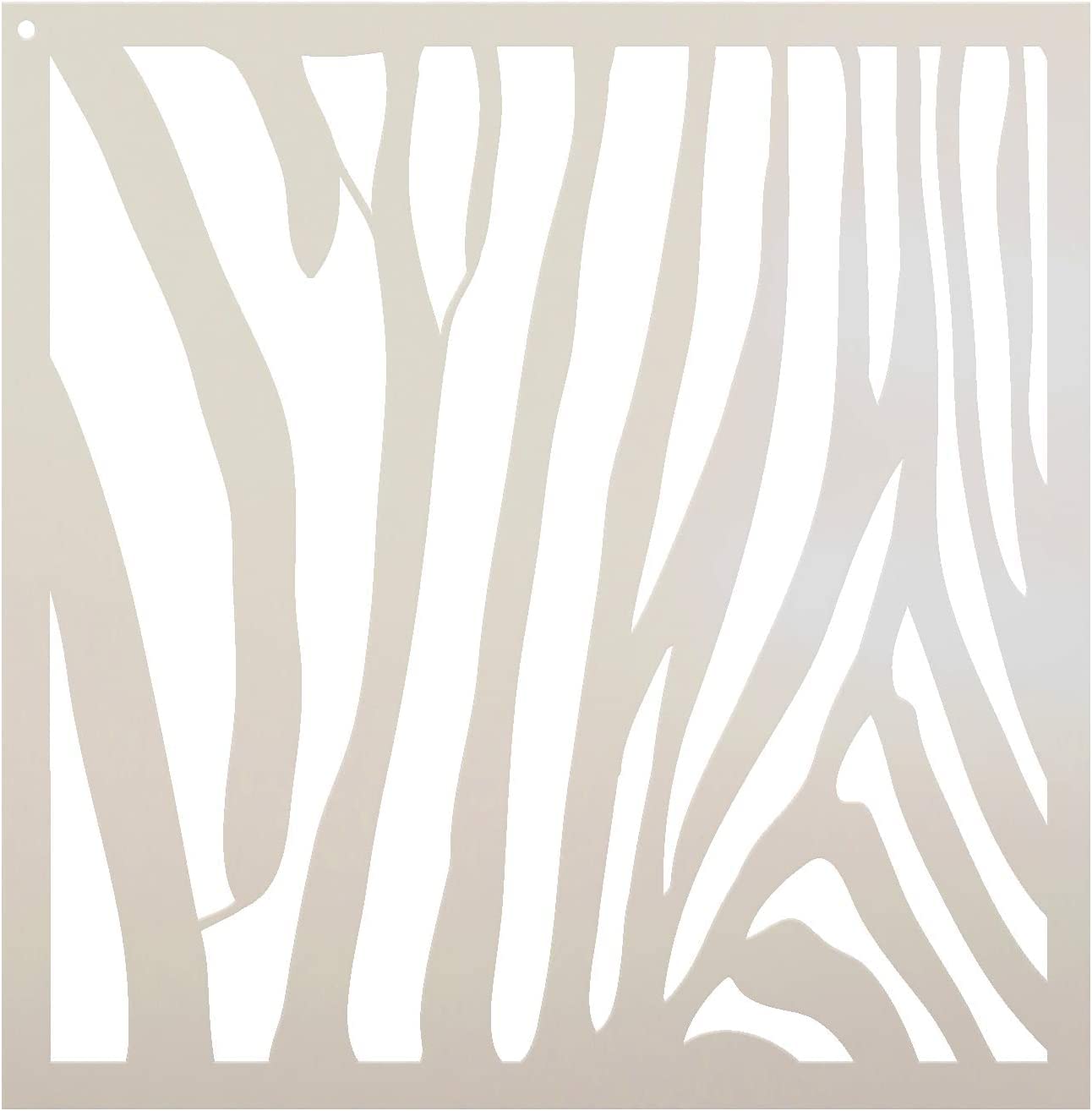 IVANA'SIvana's Zebra Stripes Stencil | Fun Wild Animal Pattern Art - Medium 12 x 12-inch Reusable Mylar Template | Painting, Chalk, Mixed Media | Use for Crafting, DIY Home Decor - STCL633_3