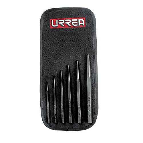 Consejos para Comprar Punzones los mejores 5. 43 Urrea 50A Juego de punzones guía botador cortos, 6 piezas