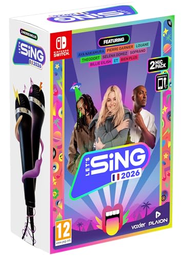 Let's sing 2026 +2 Mics Switch jeu vidéo chant micros USB inclus