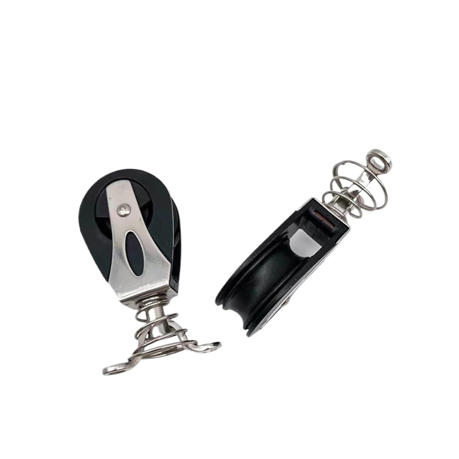 Système de poulie en nylon et acier inoxydable 316, 85 x 40 mm, bloc élévateur marin, poulie pivotante durable pour applications de bateau, voile et gréement