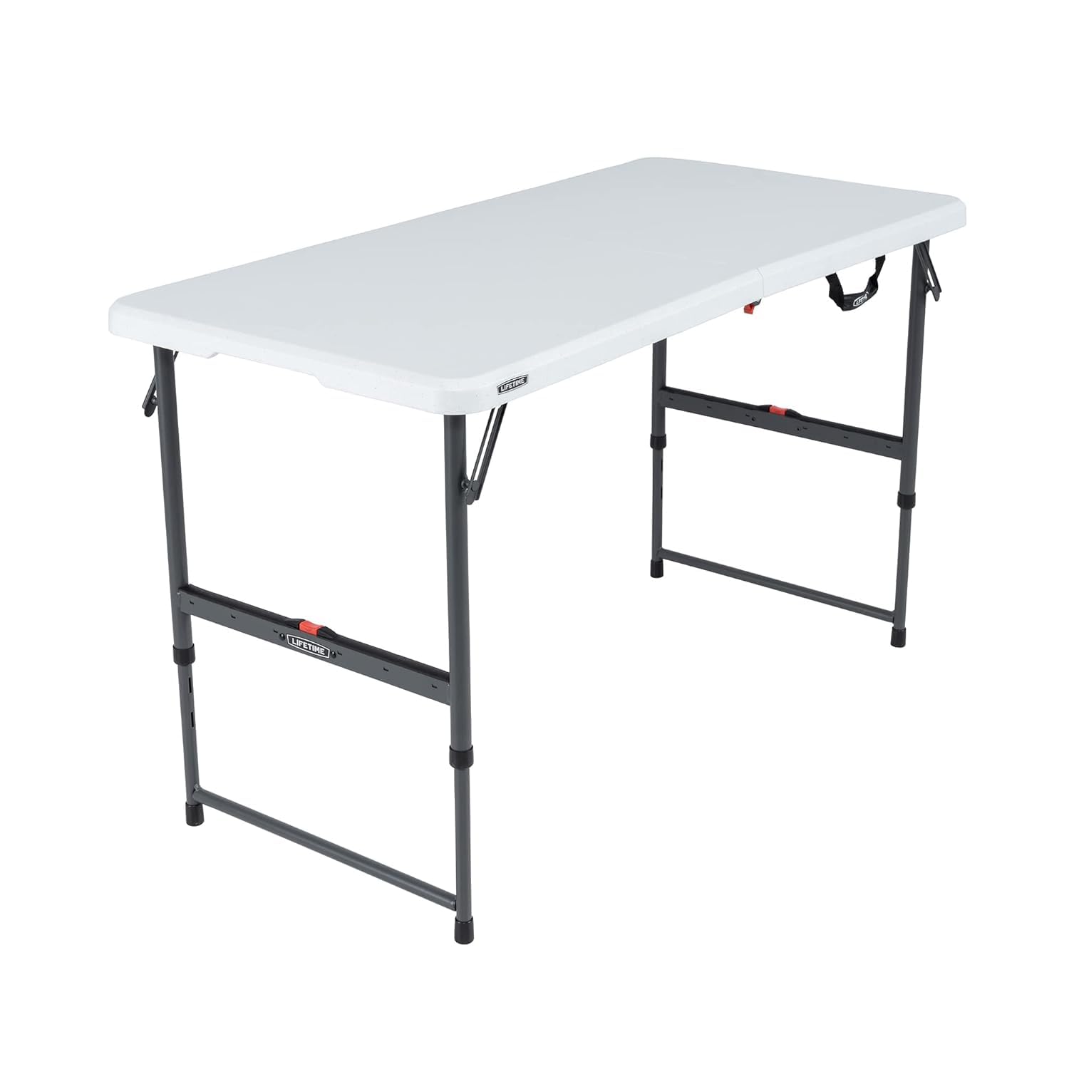 Add LIFETIME 4 Foot Folding Dining Table White Granite - Image 1