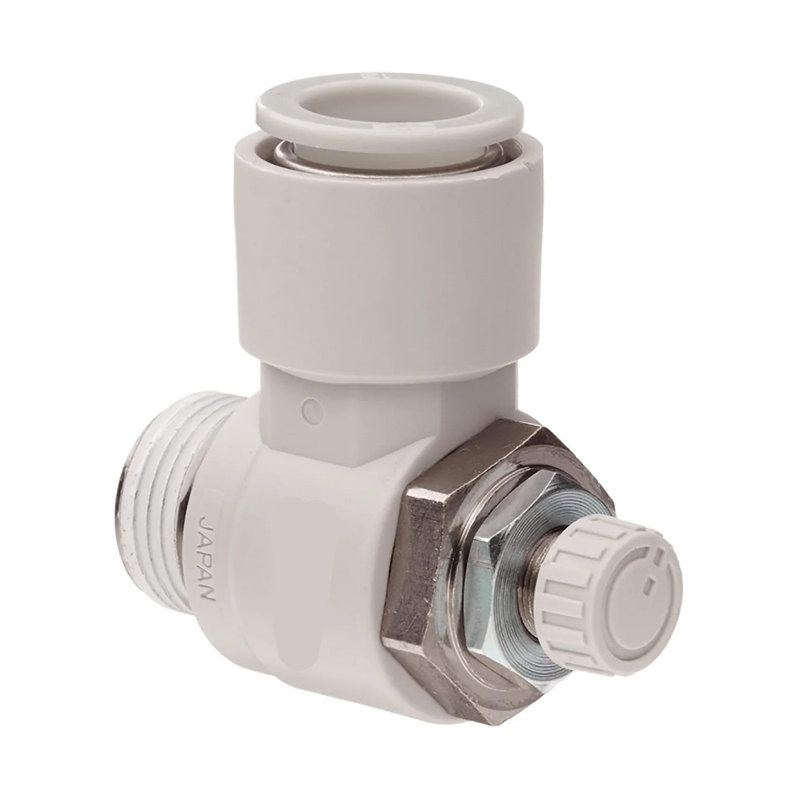 AS2201F-01-08S Regulador neumático con racor instantáneo de 8mm para control de flujo