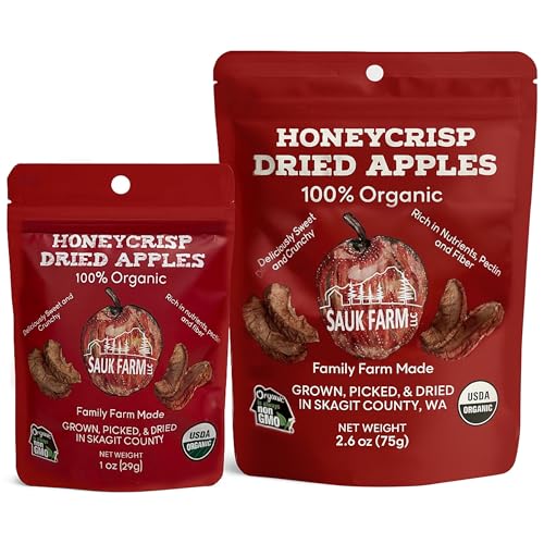 Sauk Farm Honeycrisp Dried Apple Slices 2.6oz – Made from