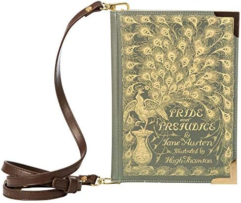 Pride and Prejudice by Jane Austen Green Large Book Themed Purse for Literary Lovers - Ideal Literary Gift for Book Club, Readers, Authors & Bookworms - Handbag & Crossbody Bag by Well Read