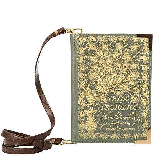 Pride And Prejudice By Jane Austen Green Large Book Themed Purse For Literary Lovers - Ideal Literary Gift For Book Club, Readers, Authors & Bookworms - Handbag & Crossbody Bag By Well Read #TOP1