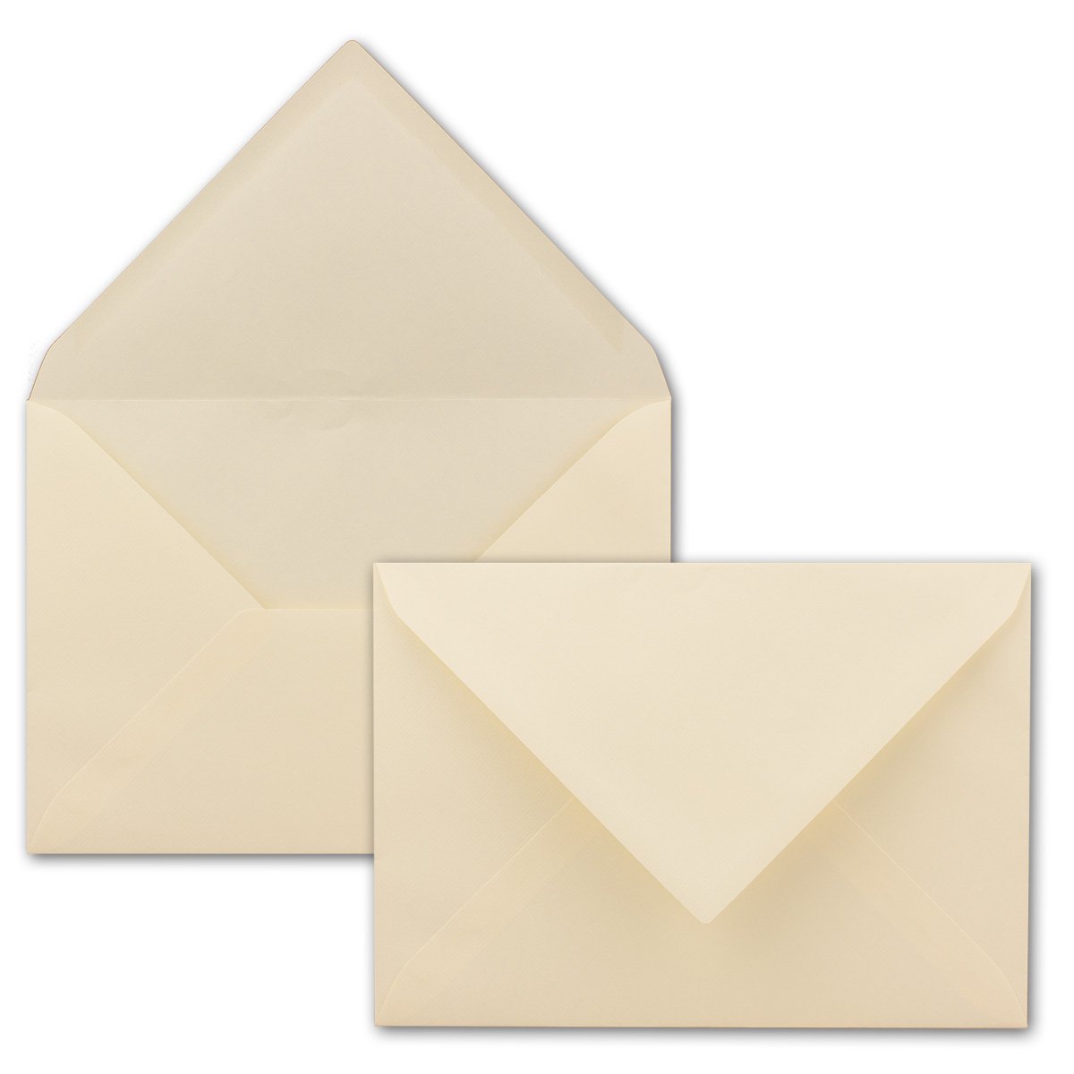 Sobres para cartas - DIN C5 (16,2 x 22,9 cm) - Adhesivo húmedo con solapa - Sobres de Gustav Neuser, color Crema Egoutteur. 25x
