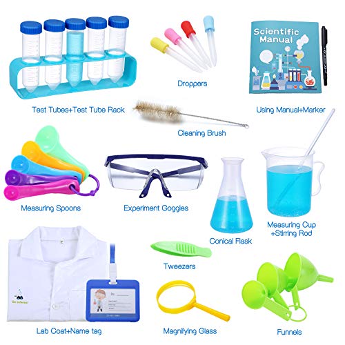 Bldaxn Science Lab Kit for Kids, Kids Science Experiments Kit with Lab Coat Scientist Costume Dress Up Pretend Play Toys Set for Science Projects & Experiments for Boys Girls Kids Age 6 7 8 9 10 - Thumbnail 5