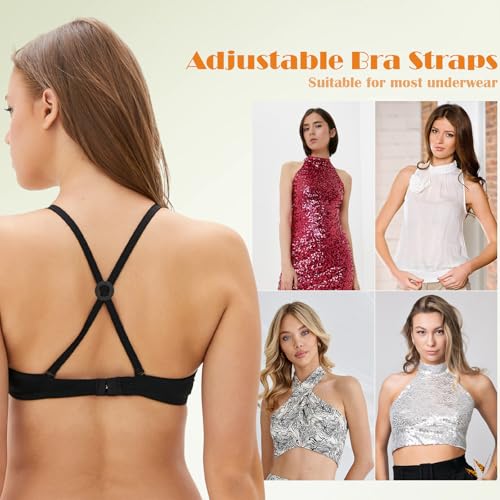 Hariendny 9pcs Bra Connector Racer Bra Strap Clips for Cleavage Control, Adjustable Anti-Slip Racer Back Clips Strap Holders, Non Slip Bras Accessory for Women - Thumbnail 7