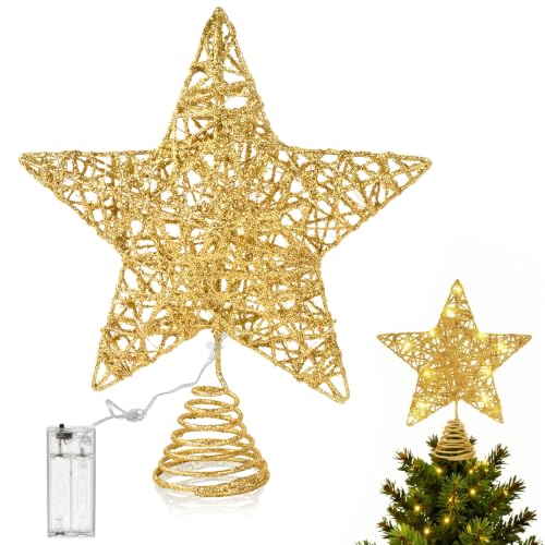Estrella Arbol Navidad, Estrella Arbol de Navidad con Luz, Estrella Navidad