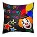 Poszewki na poduszki 50 x 50 cm kwadratowa poszewka na poduszkę klaun dzieci zabawa kreskówka gwiazdy poszewka na poduszkę do dekoracji halloweenowej, sofy, dekoracji domu