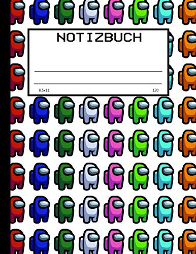 Preisvergleich Produktbild NOTIZBUCH: Unter uns Kompositionsnotizbuch (8.5x11") Bunte Zeichen Pack Musterdesign Hochwertiges Kompositionspapier Lustig unter uns Spiele Notizbuch für Spiele Liebhaber