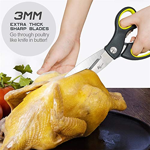 RANIACO Kitchen Scissors Dishwasher Safe,Stainless Steel Cooking Knives,Heavty Duty Food Shears for Poultry Chicken Bones Seafood Meat Vegetable - Thumbnail 2
