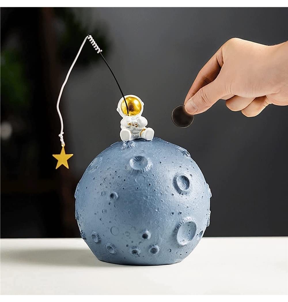 Amazon.co.jp: 貯金箱 かわいい宇宙飛行士の惑星のコインバンク、家の