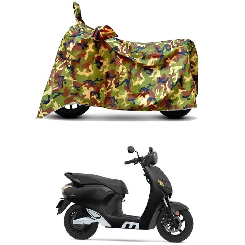 Image of Waterproof 100% PVC Coated Full Bike Scooty Two Wheeler Body Cover Compatible for 22Kymco iFlow STD /UV-Rays /Heat Protection /Birds Dropping /Scratchproof /Dust Proof [6X6 Jungle Print]