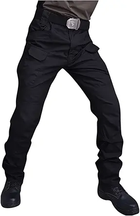 OIOLOYJM Military Cargo Pants for Men Hiking Relaxed Fit Work Waterproof Stretch Tactical Lightweight Outdoor Travel Pant