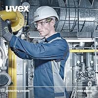 Uvex pheos - Schutzbrille - sportliche Sicherheitsbrille mit 100% UV-Schutz - metallfrei, Anti-Beschlag & kratzfest - schwarz/grün, transparent – Ansicht 8