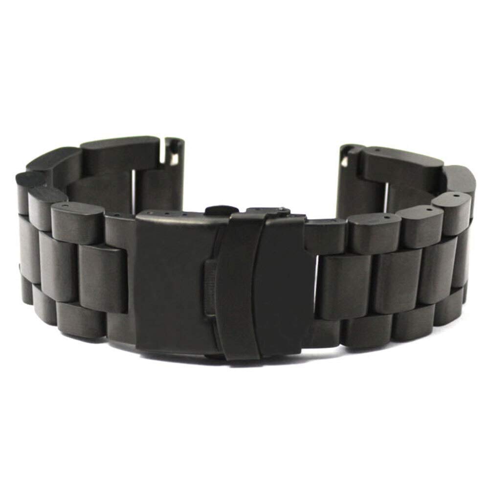 Cinturino Per Orologio Nero Cinturino In Acciaio Inox Massiccio 22 - Foto 12