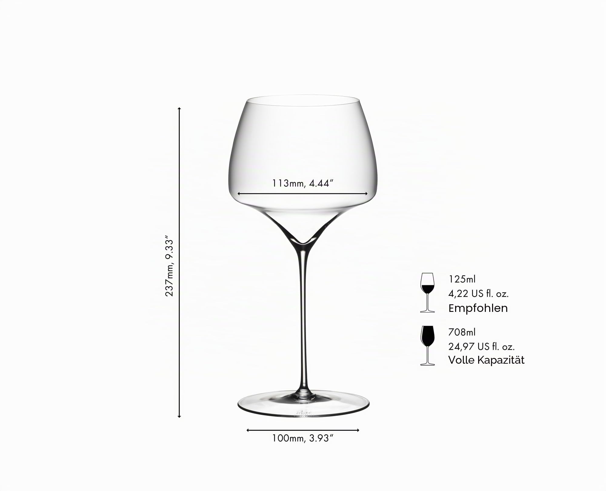 RIEDEL Manufaktur Vitis im Eichenfass gereifte Weißweine - Einzelpackung, Weinglas, Kristallglas, Spülmaschinenfest - 4303/97