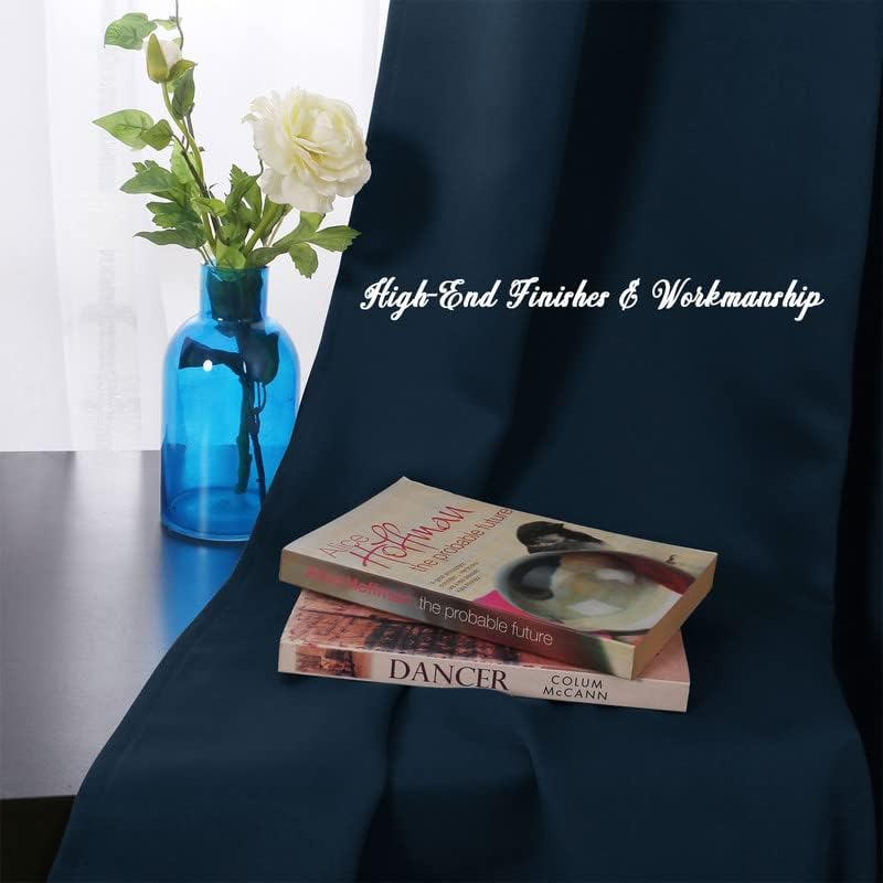 Navy Extra Long Blackout Curtains - 52x168 Inch Panel