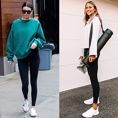 High Waisted Leggings for Women - Soft Athletic Tummy Control Pants for Running Cycling Yoga Workout - Reg & Plus Size