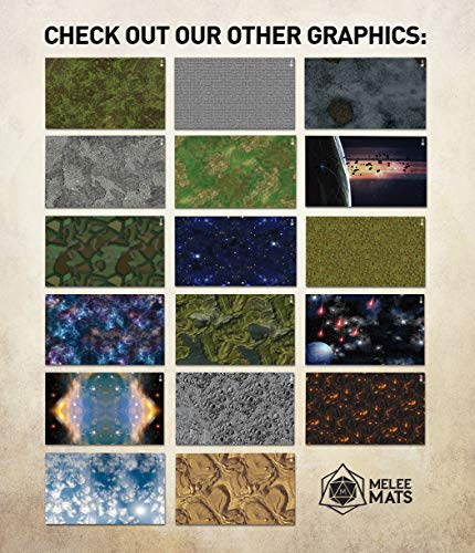 Melee Mats Battle Game Mat - 48x72 - Dungeons Tabletop Dragons Dice Role Playing Map - Wargaming RPG Warfare 40k Flames War - Reusable Miniature Figure Board Games - Warhammer Gaming Vinyl Mat - Thumbnail 3
