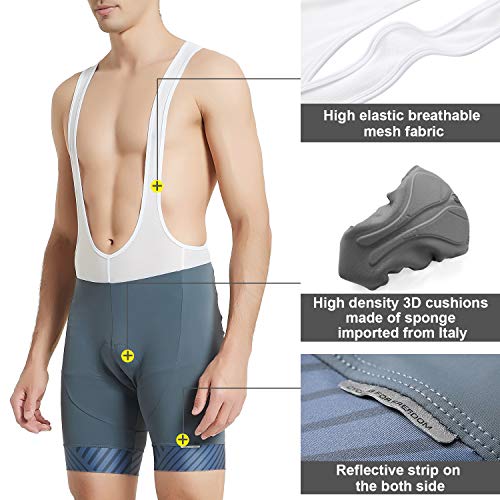 Image of Santic Cycling Bib Shorts Bib Pants Bike Shorts Men Cycle Pants Cycling Pants Men's Summer Bicycle 3D Sponge Padded