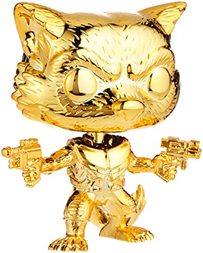 Funko Pop! Marvel Studios 10Th Anniversary #420 Guardians Of The Galaxy Rocket Raccoon Gold Chrome Exclusive Figure