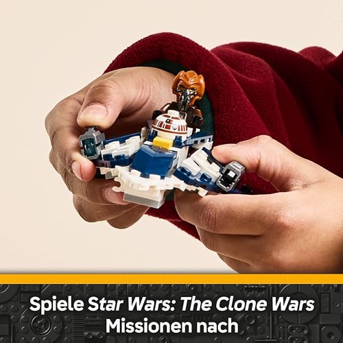 LEGO Star Wars 75400 Plo Koons Jedi Starfighter Microfighter Bauspielzeug mit 2 Shootern - inklusive Mini-Figur mit Lichtschwert - Geschenk für Jungen ab 6 Jahren und Fans von The Clone Wars