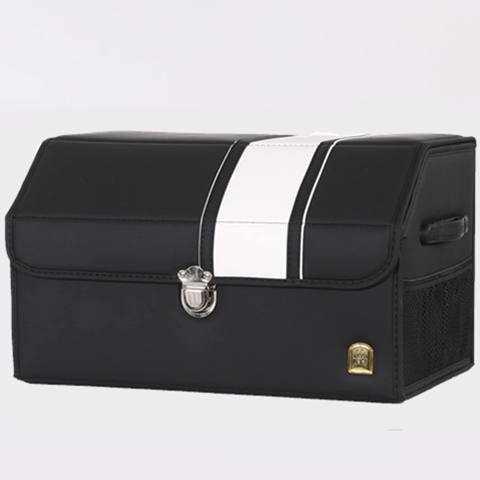 Car Boot Organiser - Multifunctional Folding Trunk Storage Box, Leather, Suitable For Vehicle (49 * 31 * 29cm)