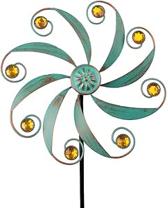 Zonnebloem Molino De Viento De Girasol De Metal, Rueda De Pinwheel De