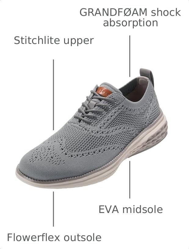 Image of Cole Haan Men's Grand Hurrion Stitchlite Wingtip