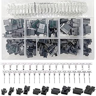 Ruidee 740 pcs 2.5mm Pitch 2 3 4 5 6 Pin JST SM Male Female Plug Housing and Male Female Pin Header Crimp Terminal Connector Kit