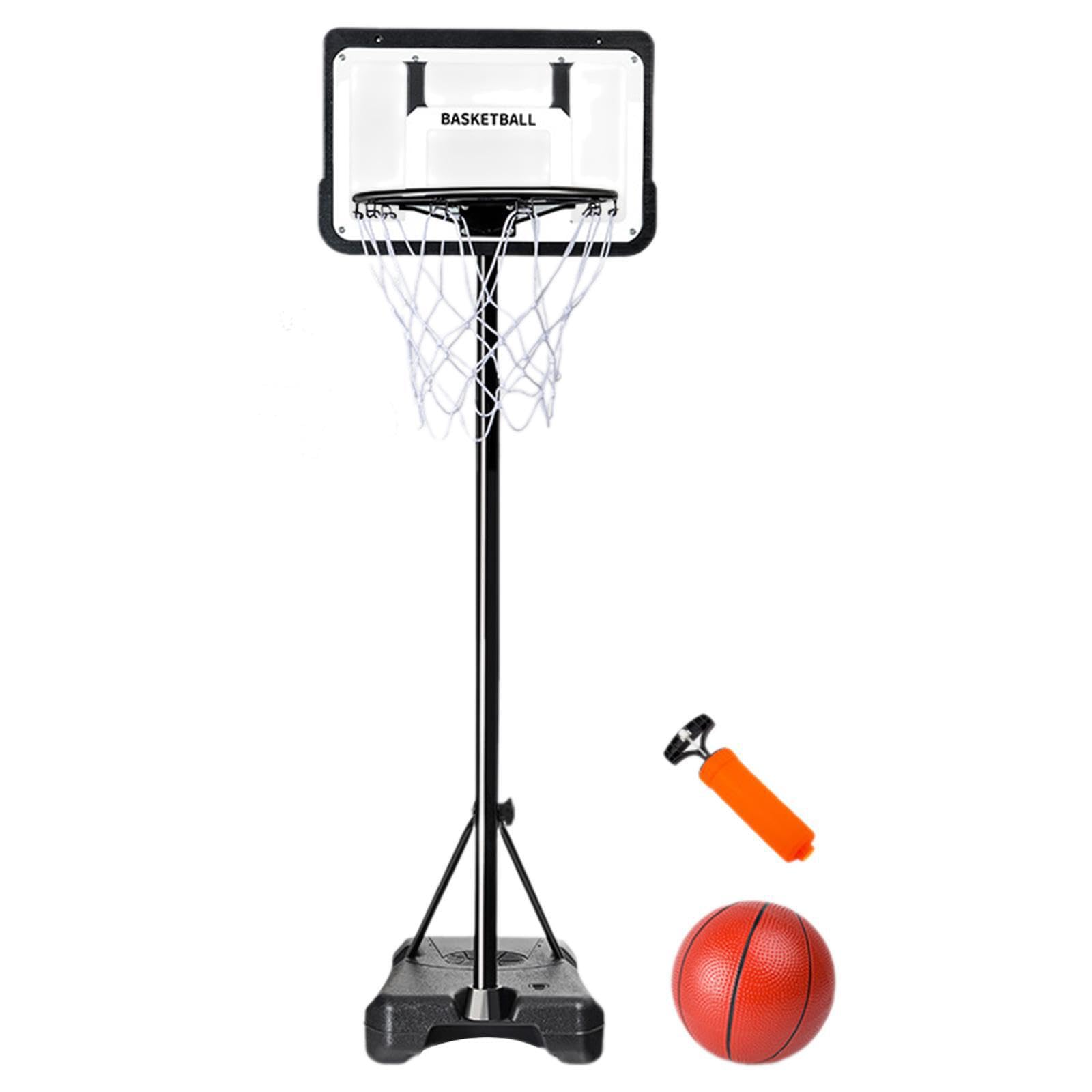 Portería de Baloncesto de Interior con balón y Bomba, fácil de Montar, Altura Ajustable para Que los niños se diviertan en dormitorios o Salas de