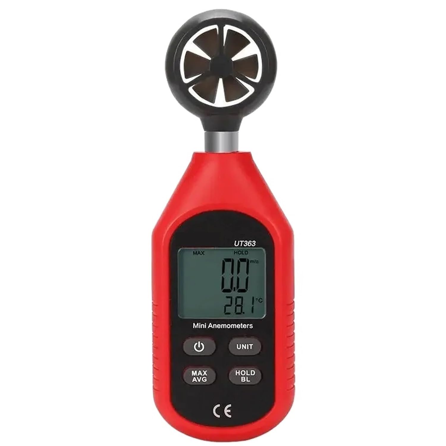 UT363 Handheld Anemometer Digital Wind Speed Measurement Temperature Tester LCD Display Air Flow
