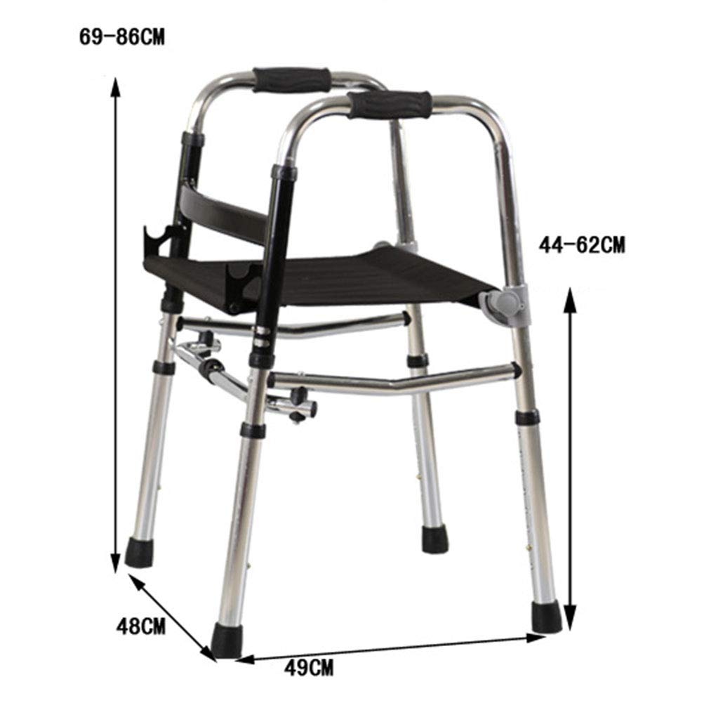 Wózek inwalidzki, lekki składany regulowany pomoc w chodzeniu podczas jazdy medycznej, stop aluminium dla osób starszych, niepełnosprawny udar, hemiplegia rehabilitacja czteronożna laska
