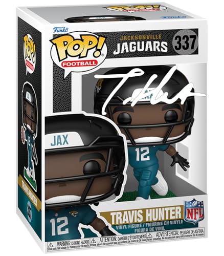 Travis Hunter #337 Facsimile Signed Reprint Laser Autographed Funko POP! Football NFL: Jacksonville Jaguars Figurine with Protector Case