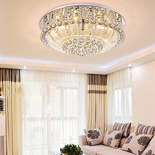 Lampe à lustre moderne à LED avec cristal K9 plafonnier hall et allée