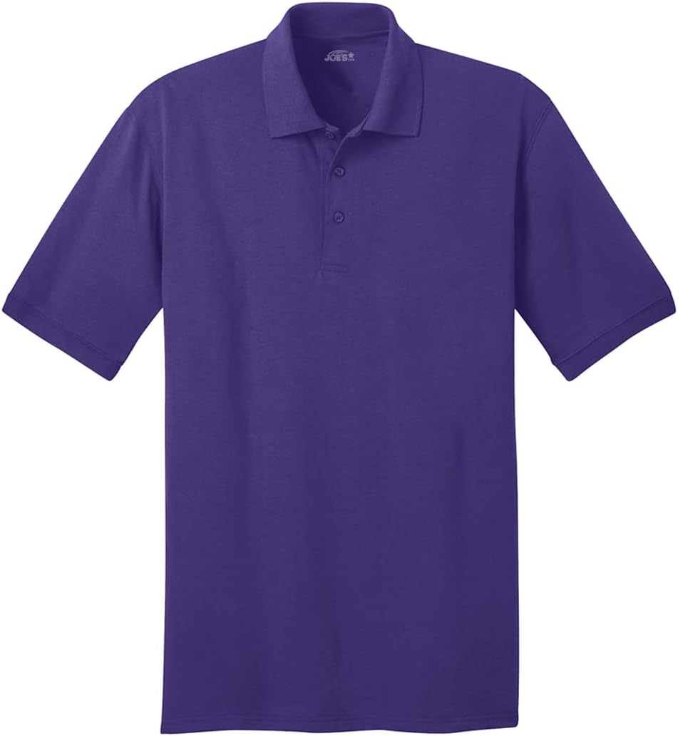 Joe's USA Men’s Short-Sleeve Jersey Knit Polo Shirt Easy-Care with Soil-Release Finish - Comfortable Casual & Workwear