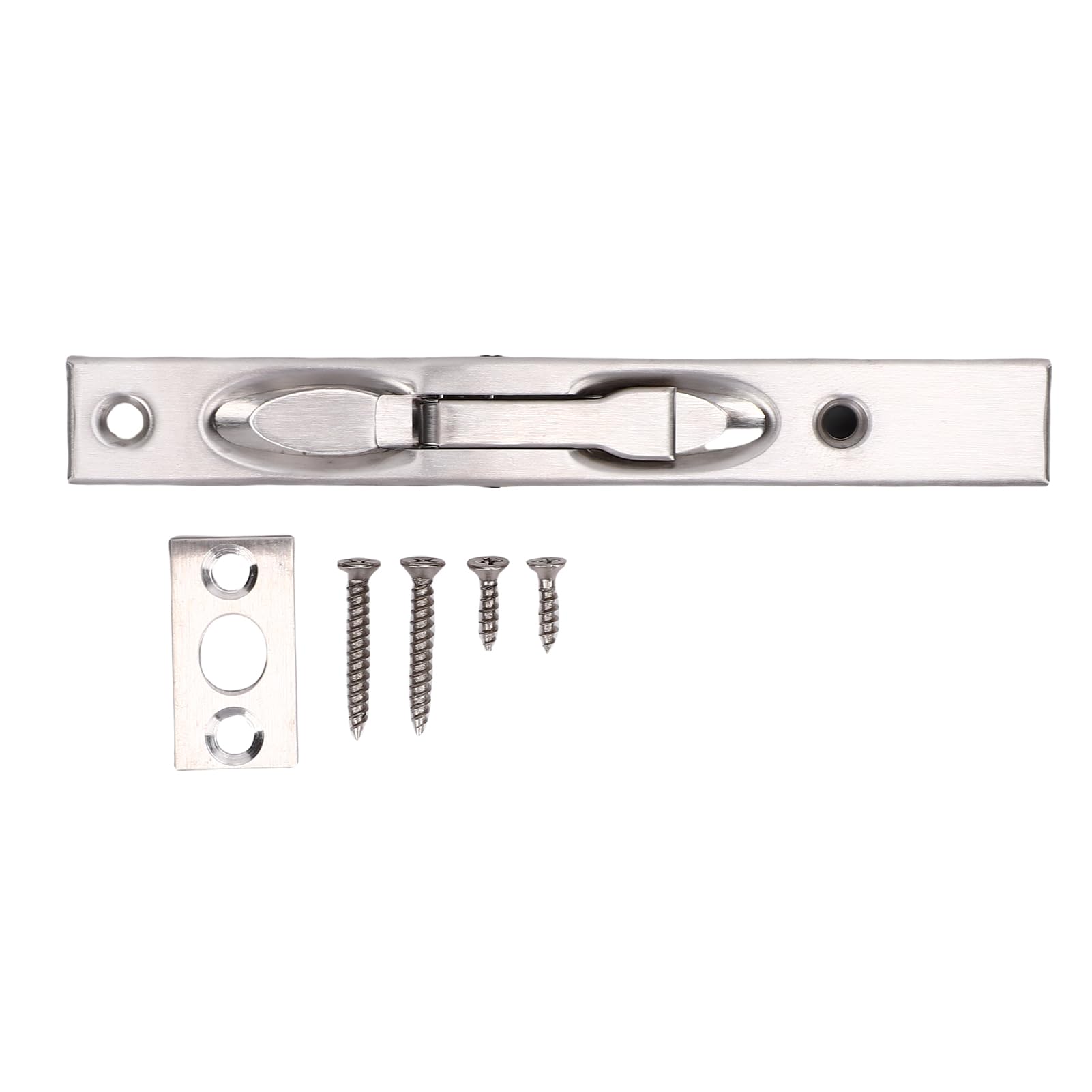 Double Door Lock, Flush Bolt for Double Doors 6 Inch Stainless Steel with Flip Lever and Concealed Latch for Sliding Patio Door Top and Bottom Lock