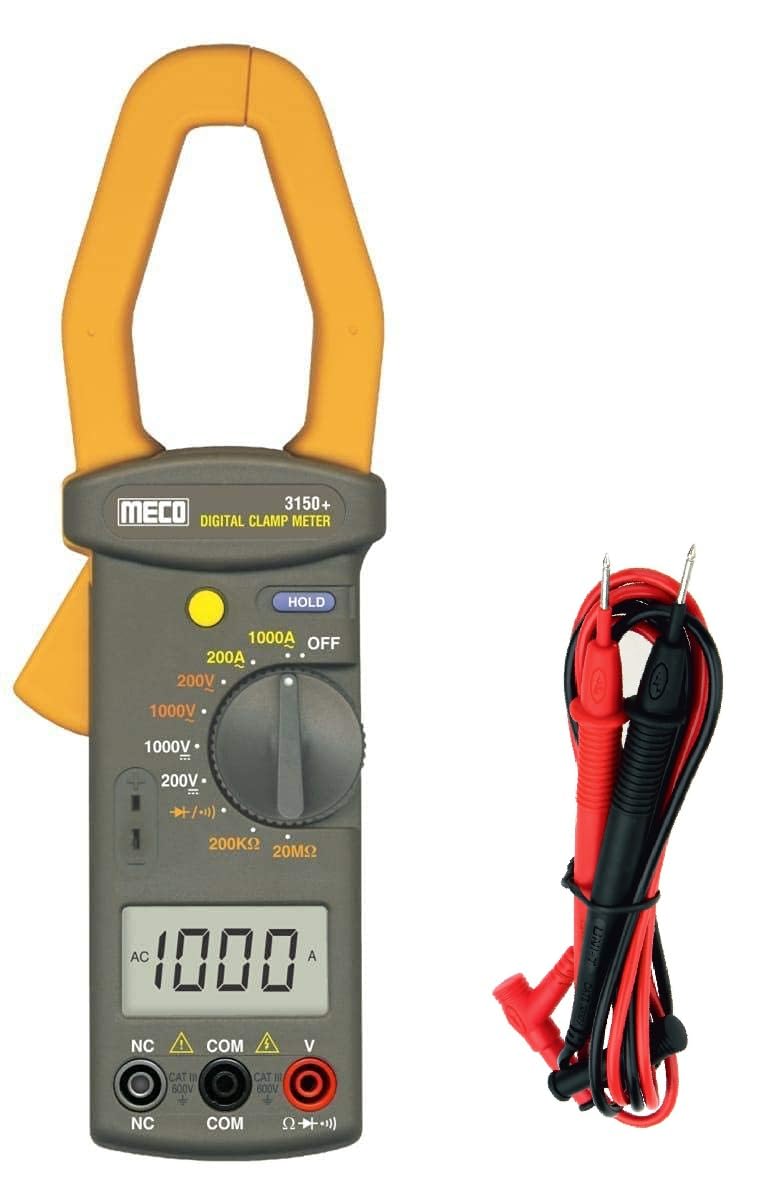 Hty-Meco 3150+ 3¾ digit liquid crystal display (LCD) with a maximum reading of 4000 Digital Clamp meter