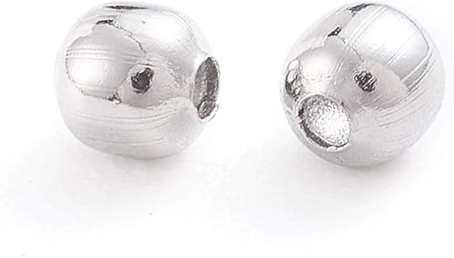 Miniatura 6 de Pandahall - 500 cuentas espaciadoras redondas lisas doradas de 0.118 pulgadas de acero inoxidable 304 sin costuras, cuentas pequeñas de metal para