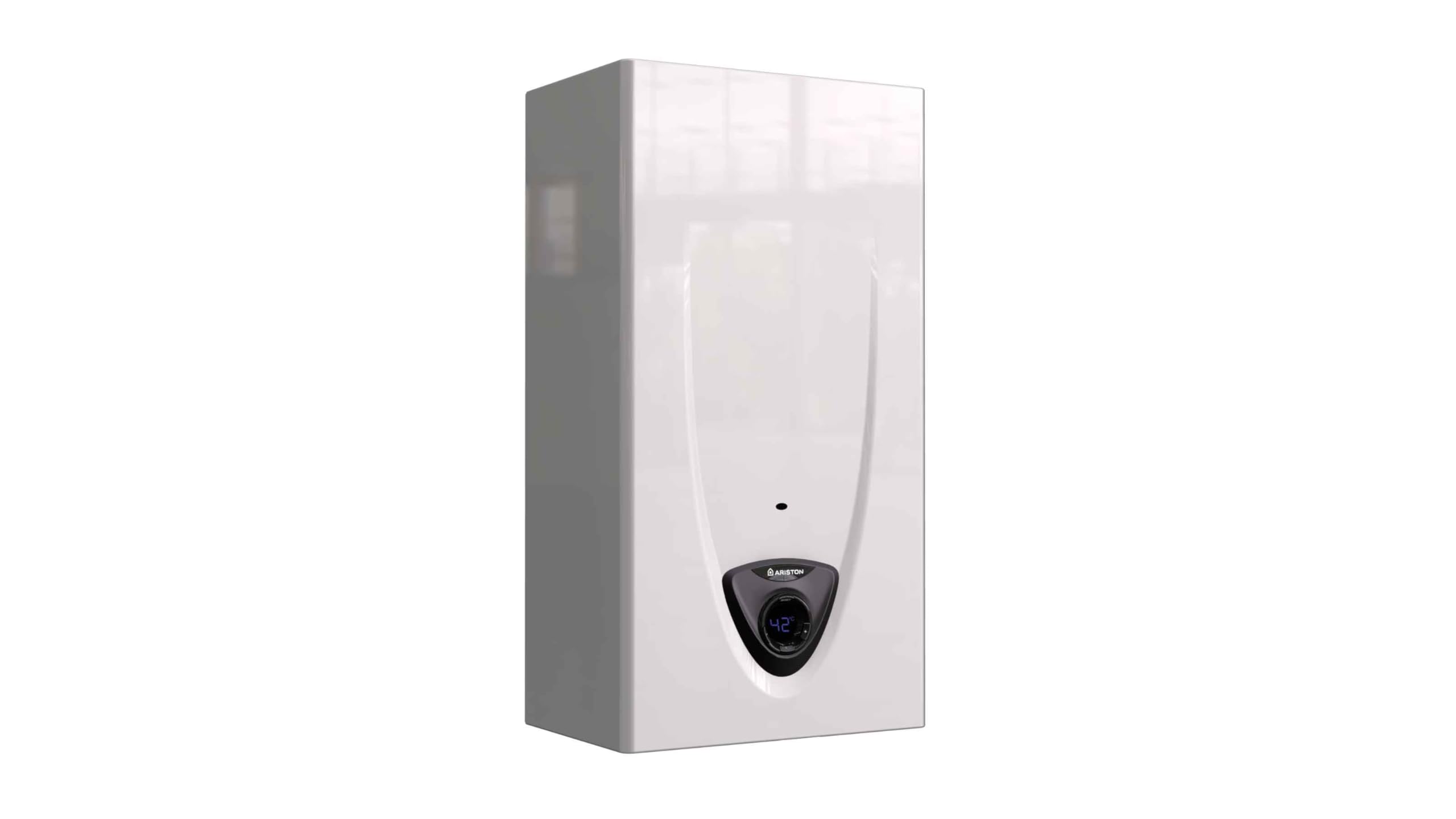 Ariston Fast EVO X - Scaldabagno a Gas Istantaneo Camera Aperta 14 L/GPL, Innovativo Display LCD per Regolazione Temperatura e Rilevamento Fiamma di Massima Sicurezza 22.52x26x58 - Classe Energetica A